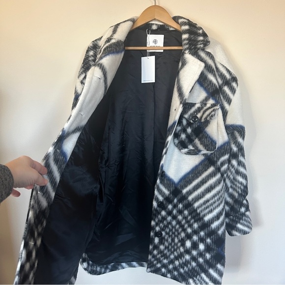 Anine Bing Oakley Jacket Oversized Fleece Shacket Size L - Picture 4 of 10